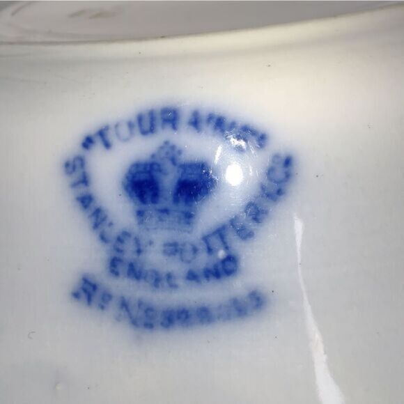 Beautiful antique flow blue soup bowl - Picture 5 of 5